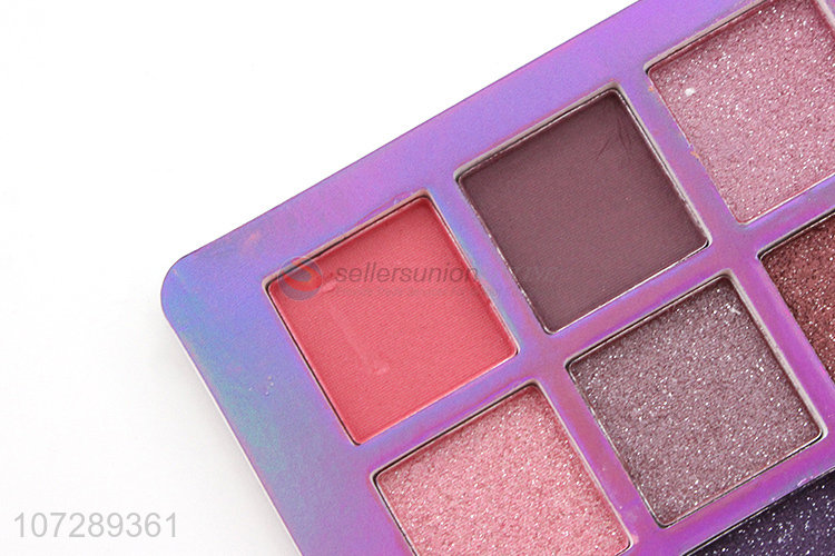 Wholesale custom portable high pigment 9 colors eye shadow palette