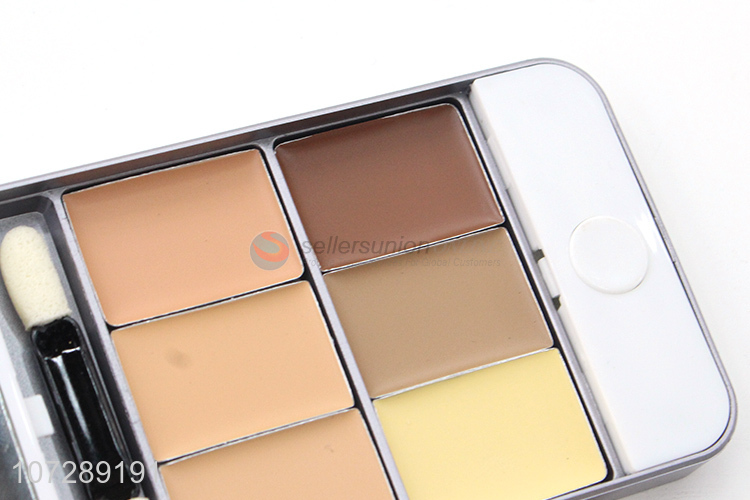 Good sale unique design cell phone shape concealer pallette with brush