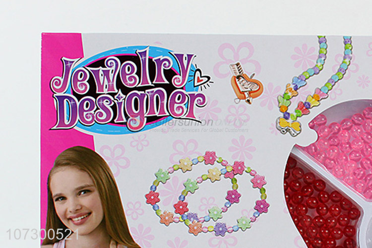 Newest Hot Sale Plastic Diy Kids Bead Jewelry Making Toy Set