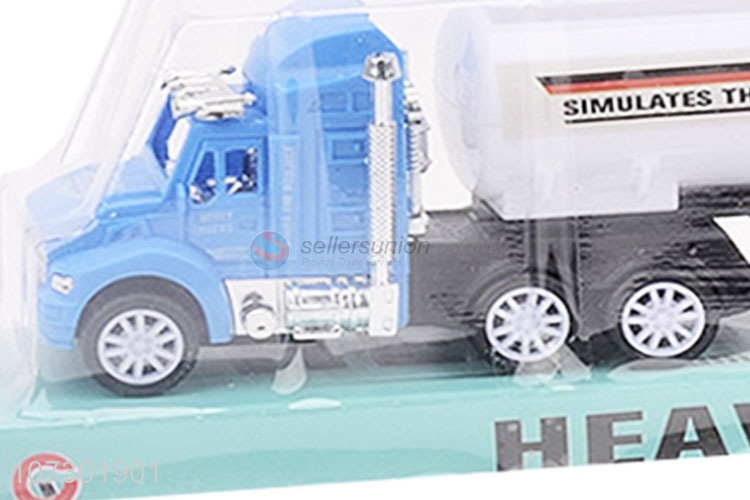 Premium Quality Inertial Heavy Trailer Truck Toy Carrying Two Excavator