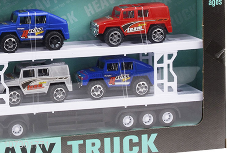 New Style Kids Cool Toy Inertia Heavy Trailer Truck Toy Set For Boys