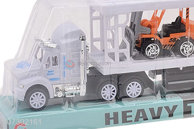 Most Popular Inertial Heavy Trailer Truck Toy With Two Engineering Vehicles