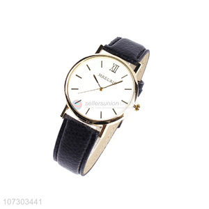 Wholesale PU Watchband Watch Cheap Ladies Watches