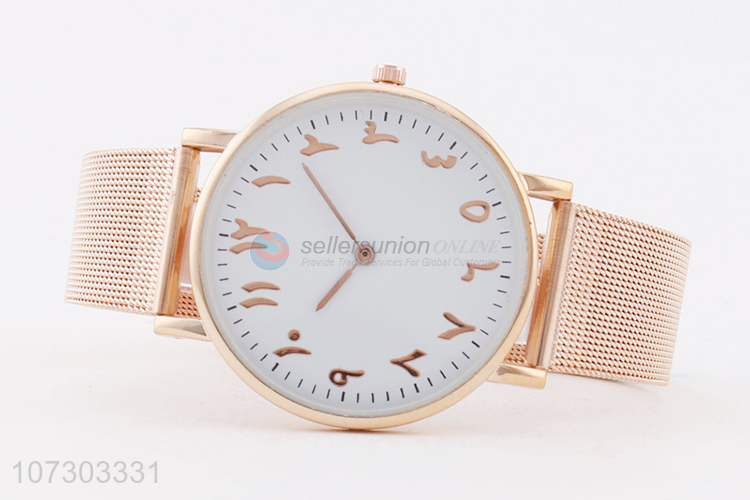 New Design Round Watch Dial Wrist Watch For Women