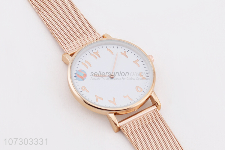 New Design Round Watch Dial Wrist Watch For Women