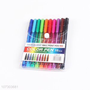 Factory supply 10pieces office stationery ballpoint pen