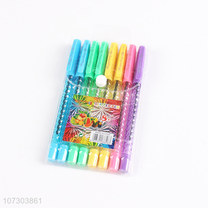 Eco-friendly multicolor 8pieces stationery ballpoint pen set