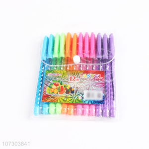 New style colourful 12pieces school ballpoint pen set