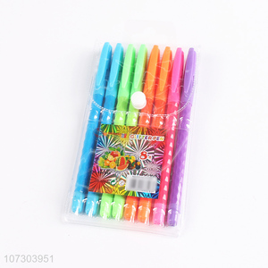 New style 8pieces school ballpoint pen set for gifts