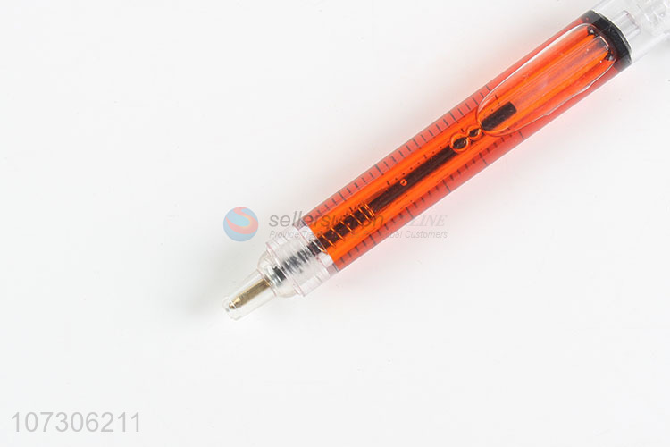 Hot sale creative syringe shape plastic ball-point pens for school & office
