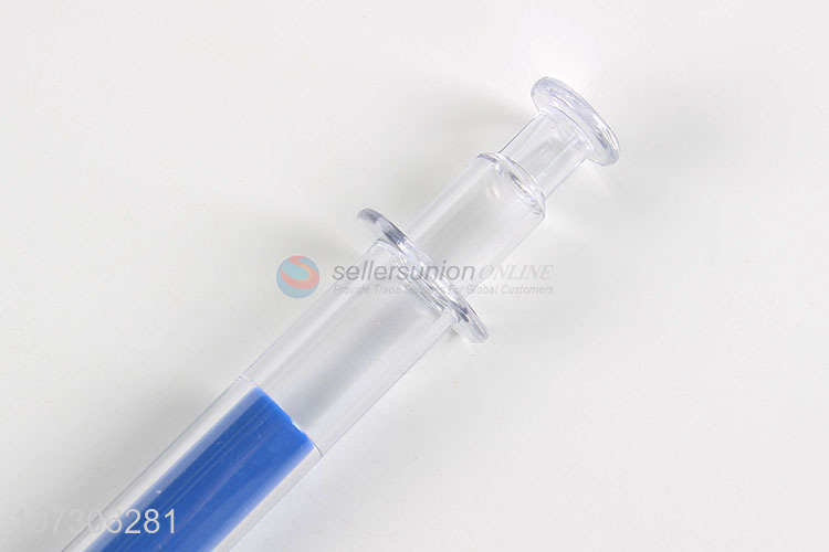 New design personalized syringe shape plastic ball-point pens for school