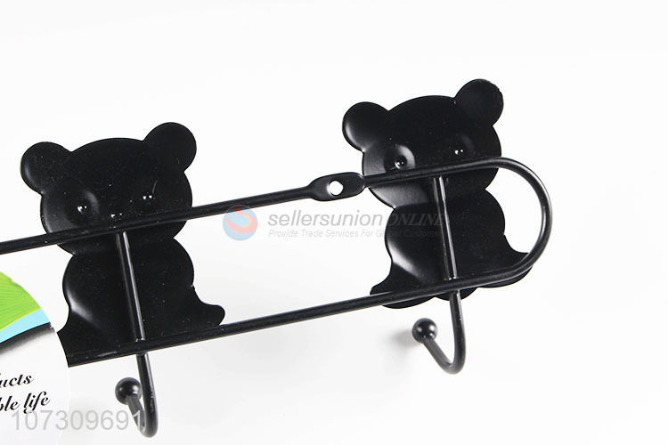 Premium Quality Black Bear Design Household Metal Wire Wall Mounted Hanger