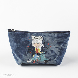 High quality personalized ladies denim wallet clutch bag