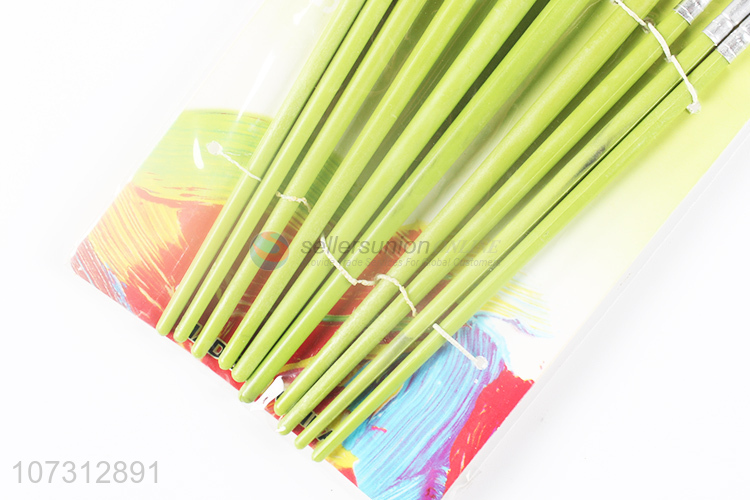China manufacturer art supplies 10pcs plastic handle painting brush watercolor paintbrush