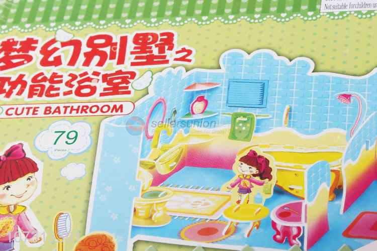 Hot products 3d cute bathroom puzzle jigsaw kids DIY toys