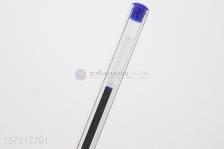 Good market office & school supplies blue ball-point pens plastic ball pens