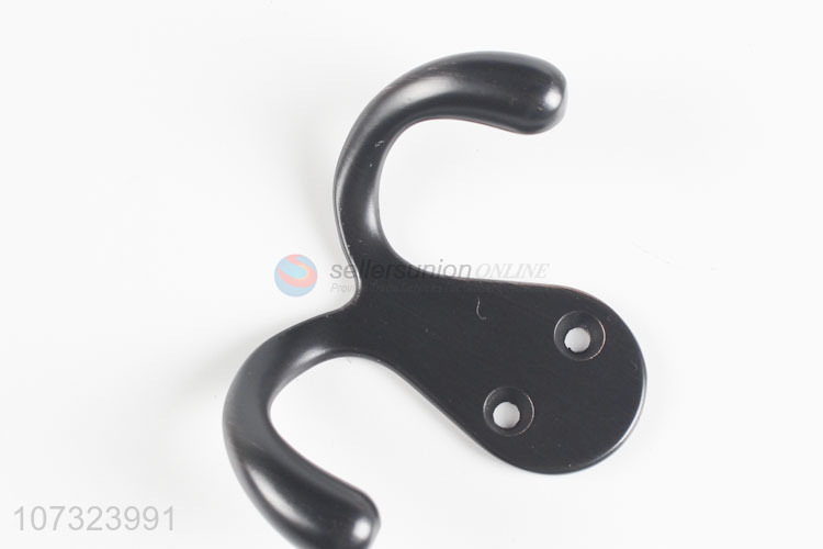 Good Price Zinc Alloy Wall Mounted Coat Hooks Black Clothes Hooks