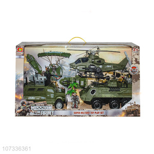 Hot Sale Inertial Command Vehicle/Helicopter Armored Vehicle Speedboat Play Set