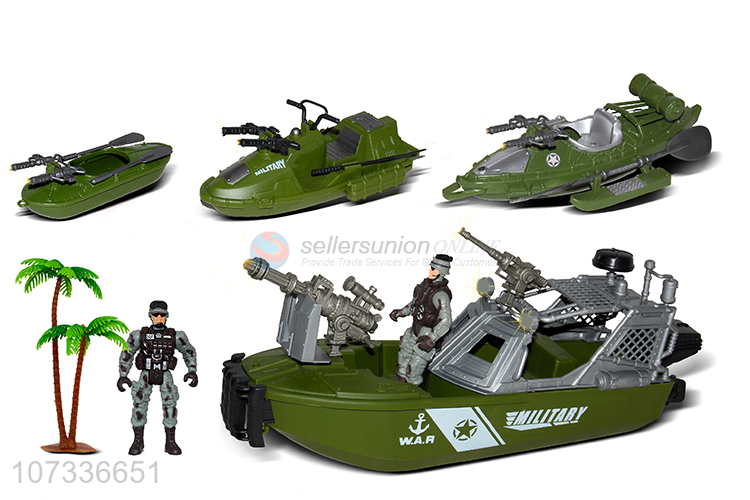 High Quality Plastic Assault Boat Military Toy Set