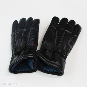 Latest arrival men winter pu leather gloves for climbing & hiking