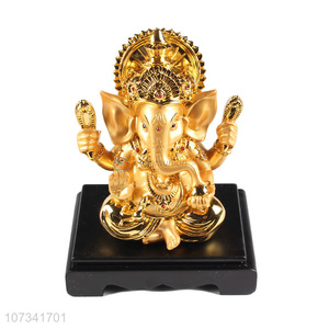 New arrival home ornaments gold elephant buddha figurine resin crafts