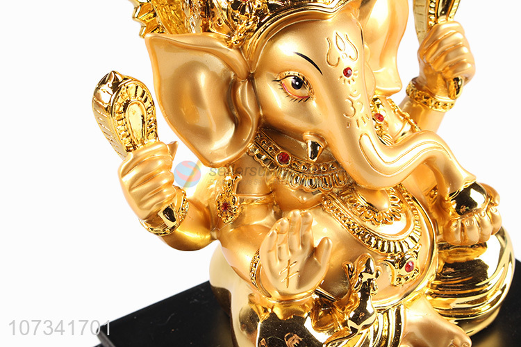 New arrival home ornaments gold elephant buddha figurine resin crafts