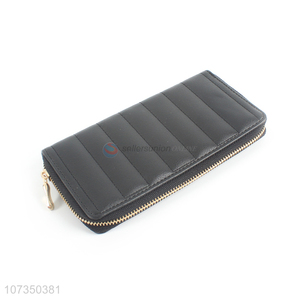 Factory price black long style wallet with top quality