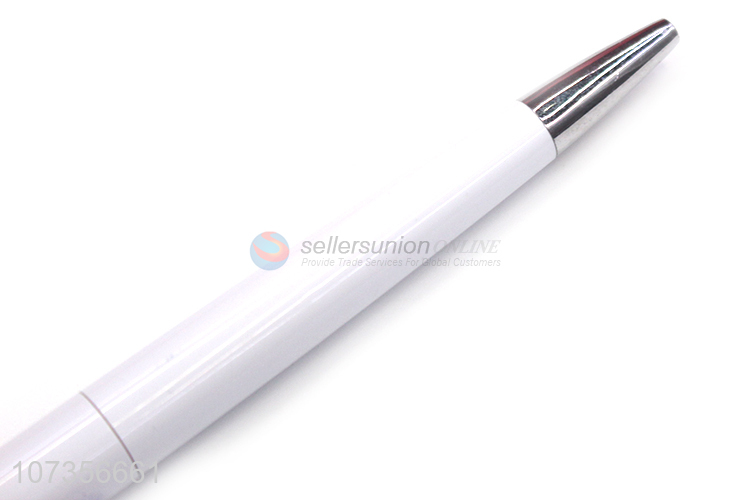 Best Quality White Click Press Ball Point Pen Fashion Stationery