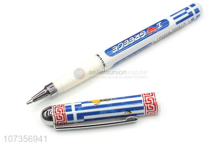Custom Heat Transfer Printing Ballpoint Pen With Pen Cap
