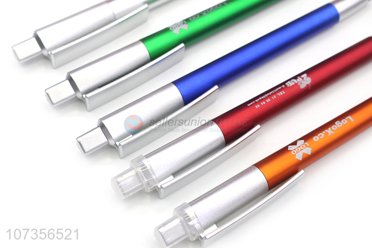 Custom Soft Touch Screen Plastic Ball Pen With Light