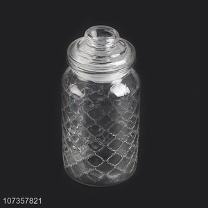 Premium products kitchen supplies flower tea glass storage jar with lid
