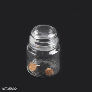 Good quality transparent glass candy jar glass cookie container