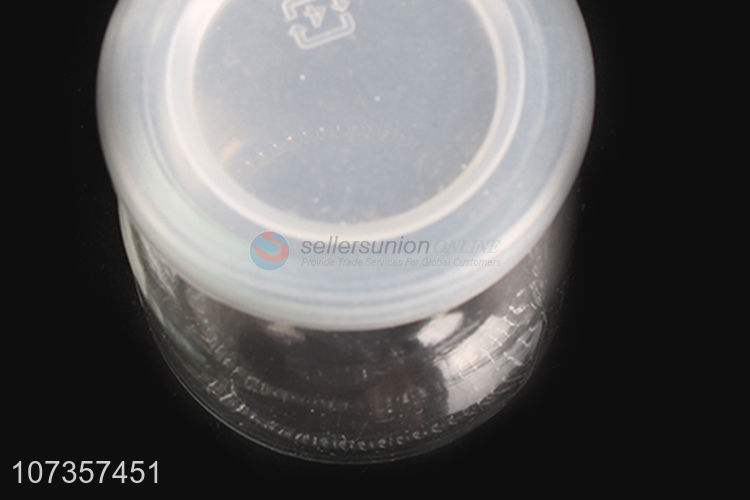 Suitable price crystal clear glass candy jar with lid