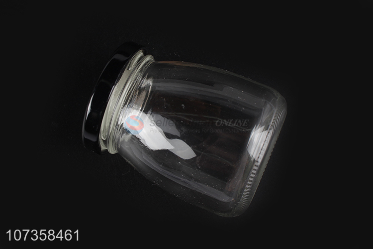 High quality durable clear flower tea glass jar food storage container