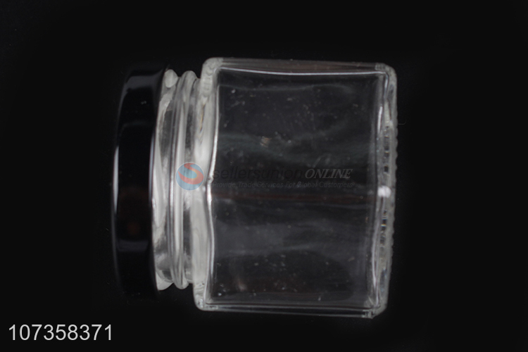 Factory direct sale transparent flower tea glass jar candy jar for kitchen