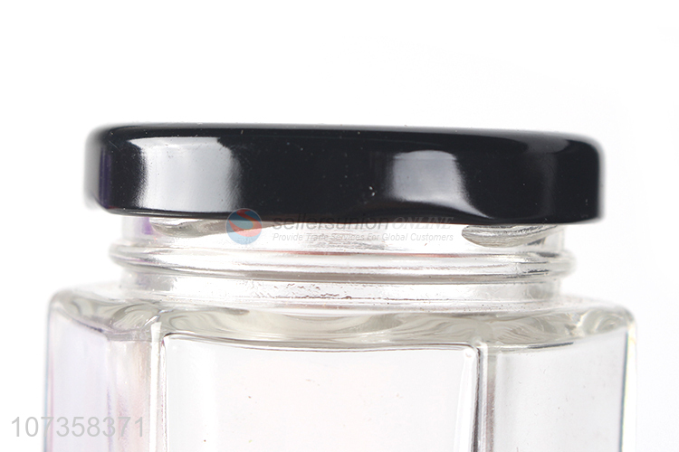 Factory direct sale transparent flower tea glass jar candy jar for kitchen