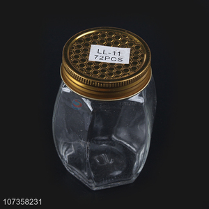 Hot products transparent flower tea glass jar candy jar for kitchen