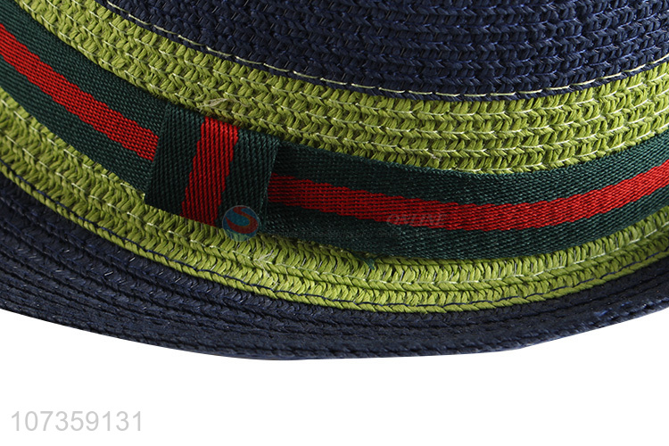 Good Quality Summer Short Brim Fedora Straw Hat
