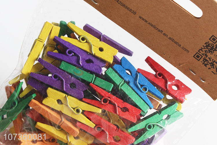 Hot Selling Multipurpose Photo Clip Message Clip Colorful Wooden Clip