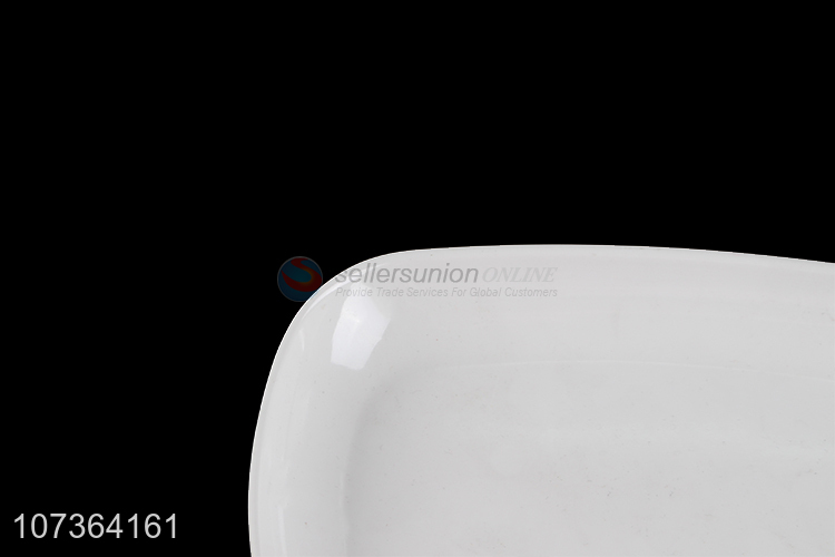New Design Rectangle Melamine Plates White Tableware