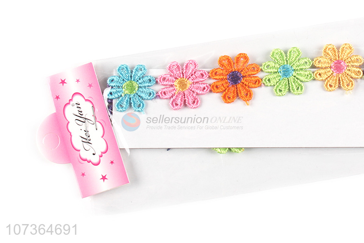 Wholesale Boutique Girls Accessories Embroidered Flowers Hairbands Headband