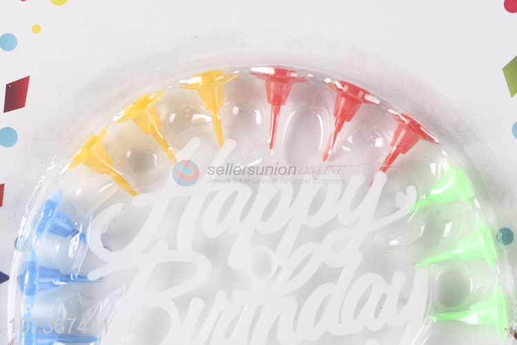 Paraffin Wax Colorful Spiral Birthday Cake Decoration Candles And