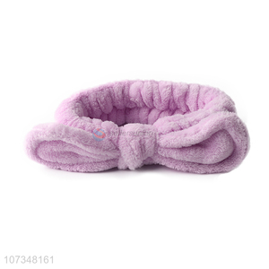 Good selling purple soft headband for washing face