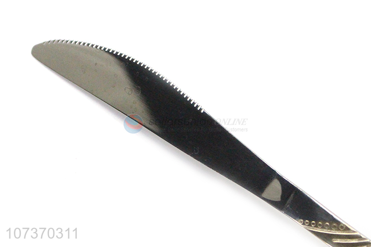 Good quality stainless steel serrated steak knife table knife