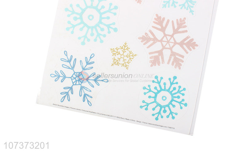 Best selling reusable window static cling sticker snowflake stickers