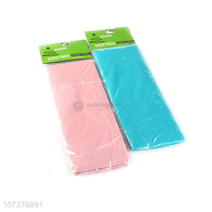 Promotional cheap solid color plastic table cloth waterproof pe table cover