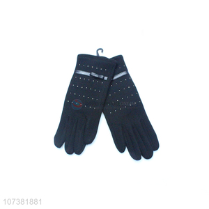 Good Quality Fashion Mirco Velvet Gloves Ladies Winter Gloves