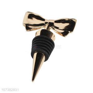 Most popular bowkot shape alloy wine bottle stopper bar accessories