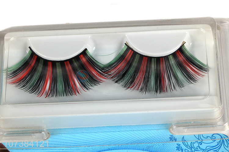 Best Price Women Makeup Supplies Fashion Colored False Eyelashes