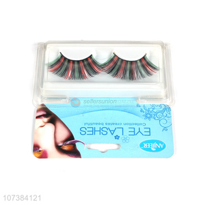 Best Price Women Makeup Supplies Fashion Colored False Eyelashes